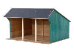 Fahrzeugschuppen 1:32 für bis zu 3 Fahrzeuge Maße 45x38x27 cm ^ Kids Globe