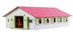 Kids Globe Farming Reiterhof mit 9 Pferdeboxen, Pferdehof aus Holz, mit Faltdach Best