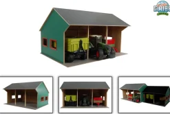 Kids Globe Landwirtschaftsschuppen für 3 Fahrzeuge 1:16, Länge 75,5cm Best