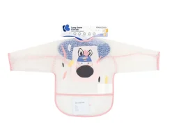Kikkaboo Babylatz Arty Ärmel Krümelschutz, Selbstverschluss, EVA, wasserdicht rosa Discount