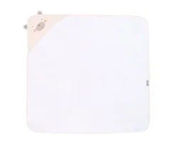 Kikka Boo Kikkaboo Kapuzenhandtuch 90 x 90 cm, Babyhandtuch mit Kapuze, 100% Baumwolle beige Hot