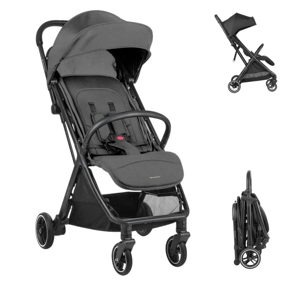 Kikkaboo Kinderwagen Buggy Lauren verstellbar faltbar Aluminiumrahmen bis 22 kg dunkelgrau ^ Kikka Boo New
