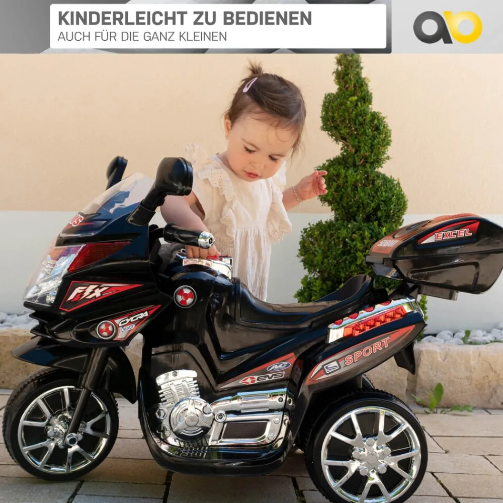 Kindermotorrad C051, Kinder-Elektro-Motorrad mit 12-Watt-Motor, LED-Scheinwerfer, 2-Gang-Getriebe ^ Actionbikes Motors Online