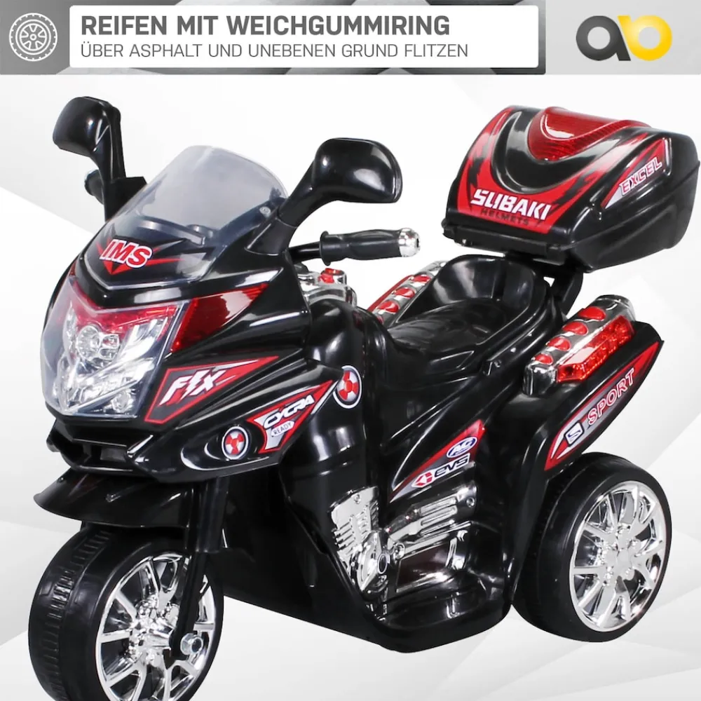 Kindermotorrad C051, Kinder-Elektro-Motorrad mit 12-Watt-Motor, LED-Scheinwerfer, 2-Gang-Getriebe ^ Actionbikes Motors Online