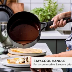 CC005683-001 Stielkasserolle  1.5L 16cm Schwarz ^ KitchenAid