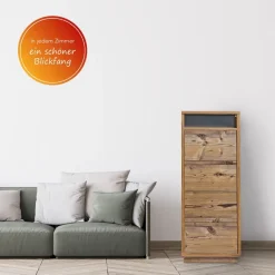 Kommode mit Schubkästen, Klapp-Deckel & Dokumenten-Ablage mit Glasfenster ^ Aileenstore New
