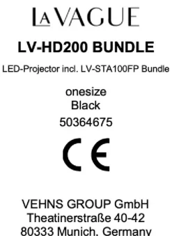 LA VAGUE LED-Projektor inkl. LV-STA100FP LV-HD200 BUNDLE weiß Online