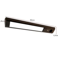 kalb Material für Möbel LED Unterbauleuchte mit Schalter und Steckdose, 230VAC Anschluss, 3000 Kelvin, USB-Port Typ A u. C, Aluminium + ABS, IP20 Schwarz Online
