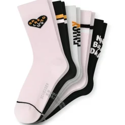 Schiesser Legwear Teens Mädchen Socken Rosa/Schwarz/Weiß New