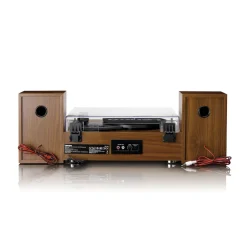 Lenco HiFi-Stereoanlage mit Plattenspieler, DAB+/FM-Radio und Bluetooth® Wood Outlet