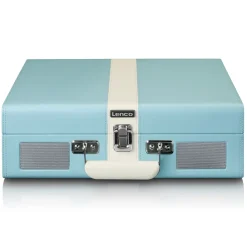 Lenco Plattenspieler mit Bluetooth®-Empfang und eingebauten Lautsprechern Blau/Weiß Outlet