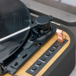 Lenco Retro Bluetooth® Plattenspieler mit eingebauten Lautsprechern Schwarz Clearance