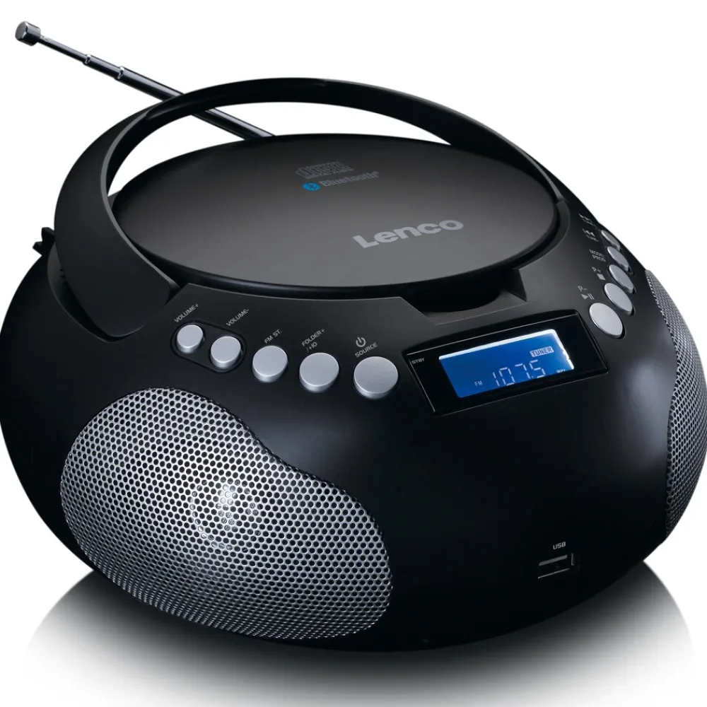 Lenco SCD-331BK Tragbares FM-Radio mit CD/MP3-Player Discount
