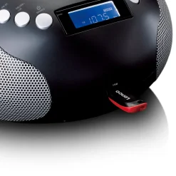 Lenco SCD-331BK Tragbares FM-Radio mit CD/MP3-Player Discount