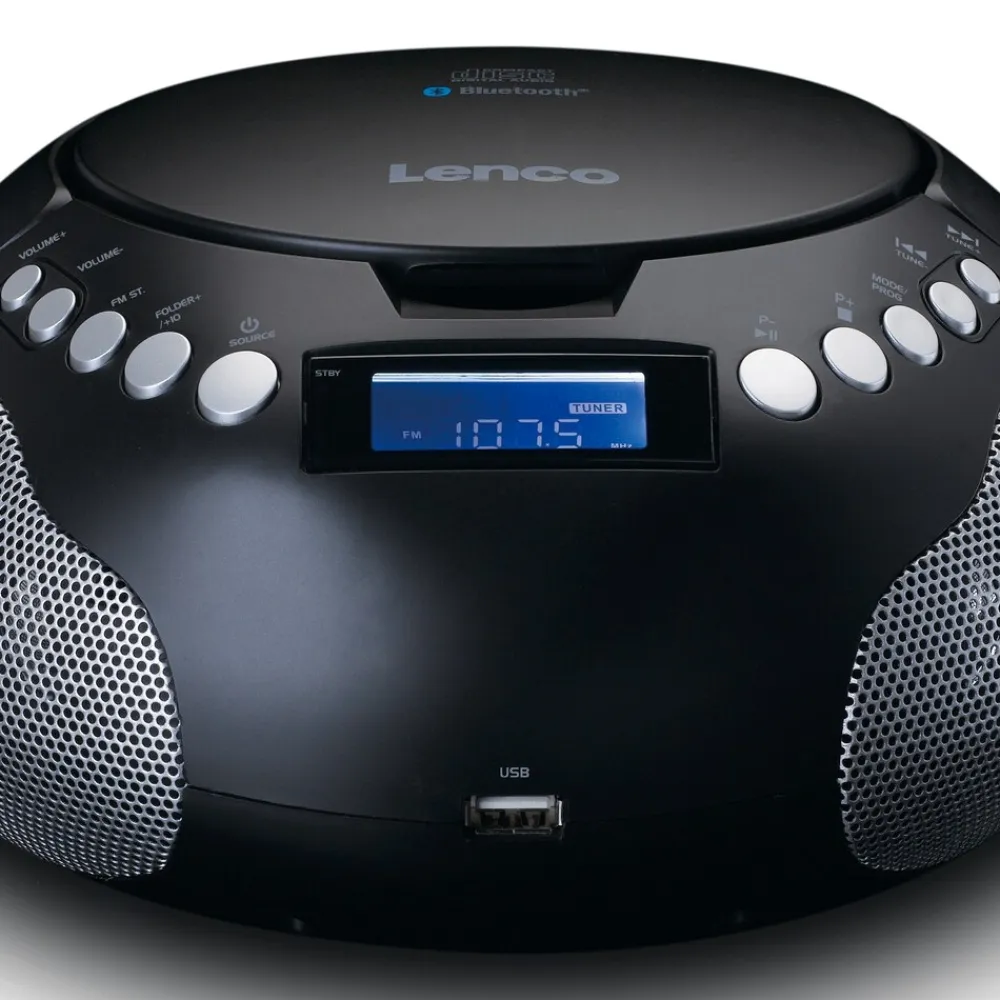 Lenco SCD-331BK Tragbares FM-Radio mit CD/MP3-Player Discount