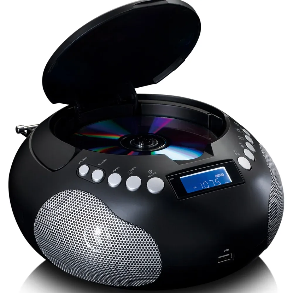 Lenco SCD-331BK Tragbares FM-Radio mit CD/MP3-Player Discount