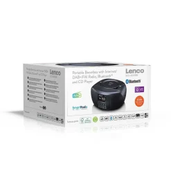 Lenco Tragbares Internetradio mit DAB+/FM, Bluetooth®, CD-Player und großem LCD-Farbdisplay Schwarz Discount