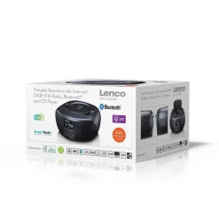 Lenco Tragbares Internetradio mit DAB+/FM, Bluetooth®, CD-Player und großem LCD-Farbdisplay Schwarz Discount