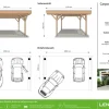 , Doppelcarport mit Flachdach Modell "Hockenheim" ^ LENNECARport