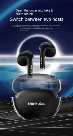 LP80 Pro Bluetooth-Kopfhörer Schwarz RGB ^ Lenovo Hot