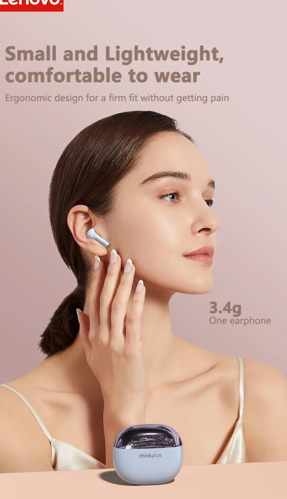 Lenovo X15 Pro Bluetooth-Kopfhörer Rosa Schwarz Discount