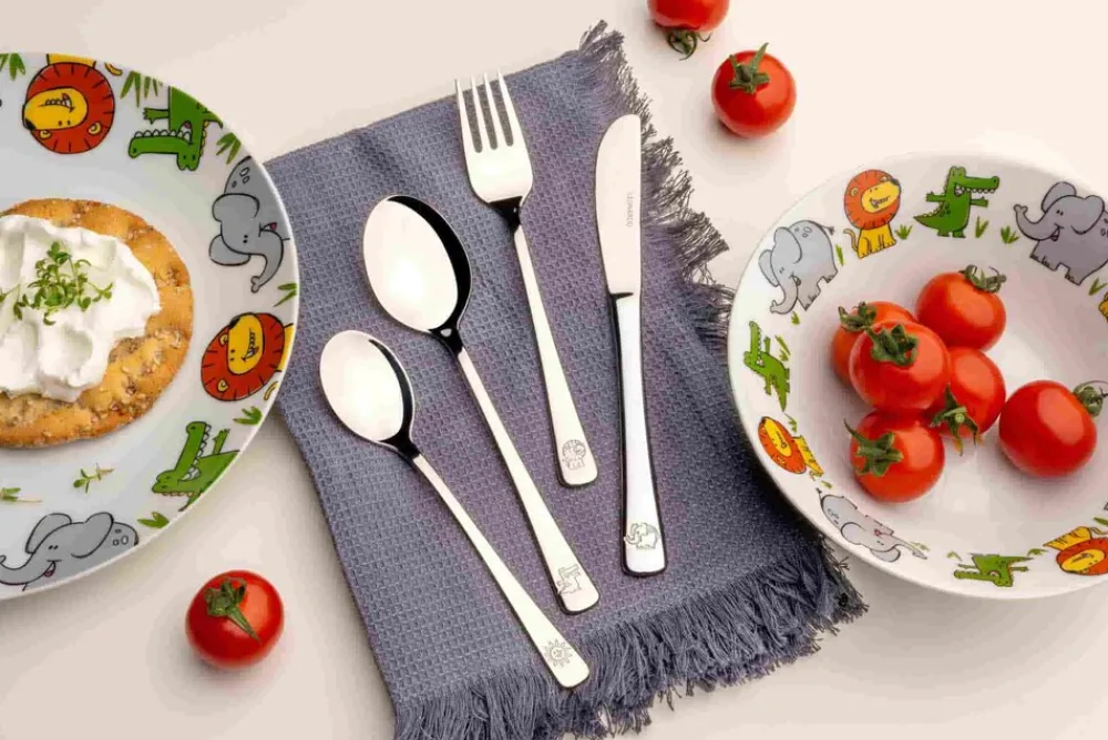 Leonardo Kinderbesteck Bambini 4er Set silber Clearance