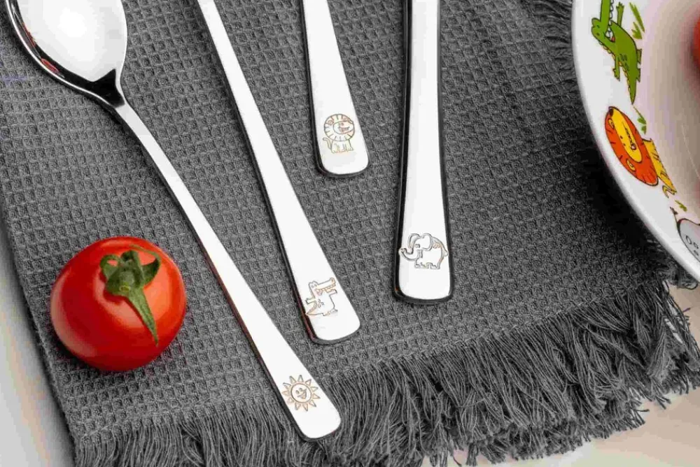 Leonardo Kinderbesteck Bambini 4er Set silber Clearance