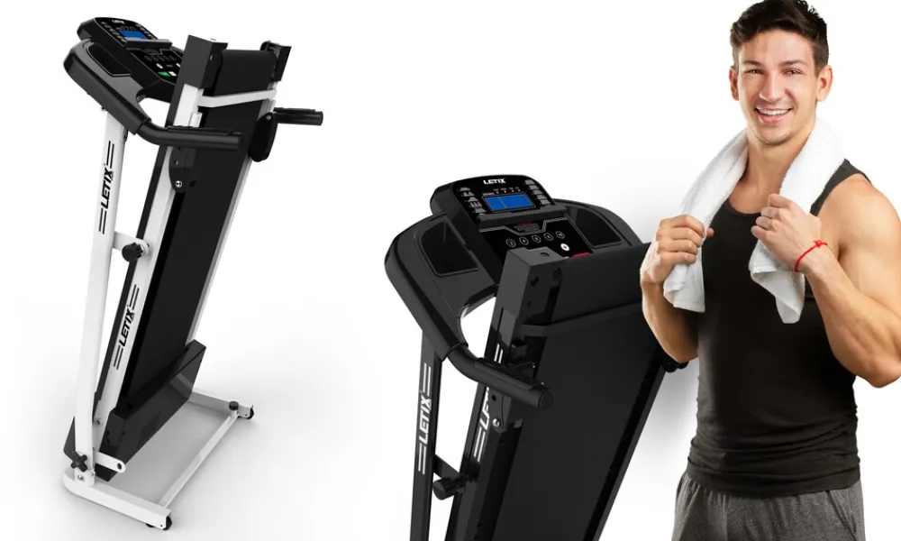 Letix Laufband - SpeedrunnerPRO mit App und Pulsgurt, schwarz New