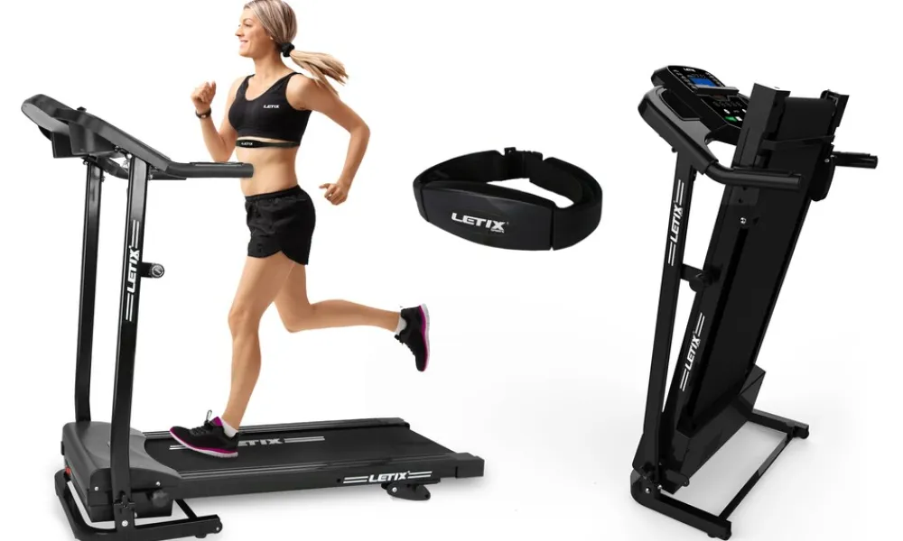 Letix Laufband - SpeedrunnerPRO mit App und Pulsgurt, schwarz New