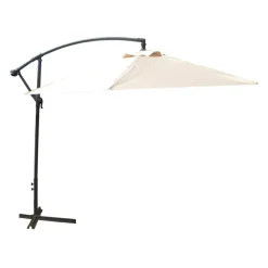 Linder Exclusiv LEX Ampelschirm Ø 3m mit Kurbel, Beige Outlet