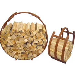 Linder Exclusiv LEX Brennholz-Stapelregal 2er Set rost-optik RUND Discount