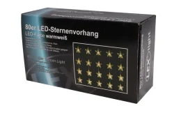 LEX 80er LED Sternenvorhang für Innen und Außen, IP44, 1 m ^ Linder Exclusiv Hot