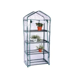 LEX Gewächshaus, PVC Folie, mit 4 Etagen, 50 x 45 x 130 cm ^ Linder Exclusiv New