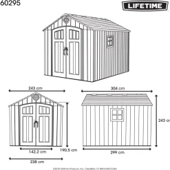 Lifetime Kunststoff Gerätehaus Jupiter Sale