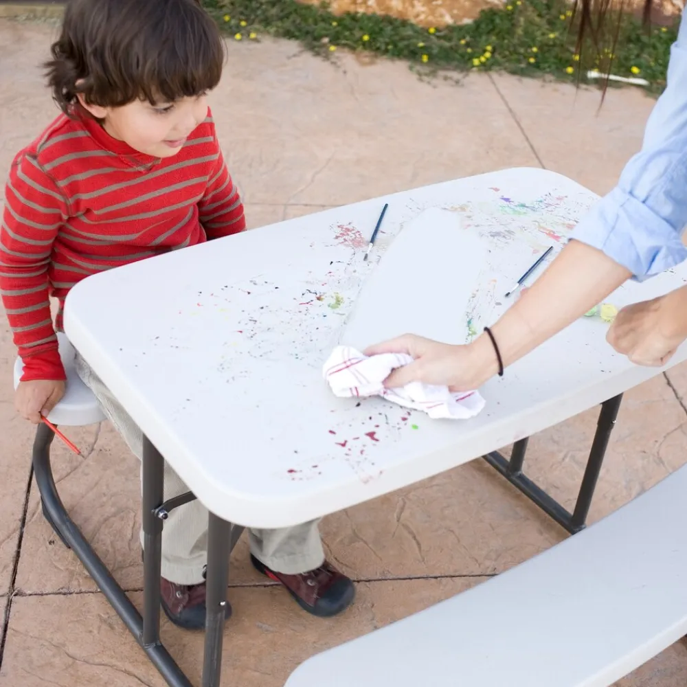 Lifetime Kunststoff Picknicktisch Kinder grau Discount