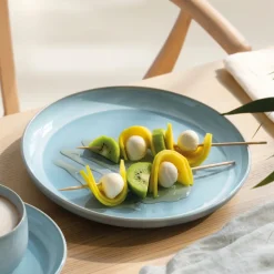 like. by Villeroy & Boch Einsteiger-Set Perlemor Aqua 8er Set blau New