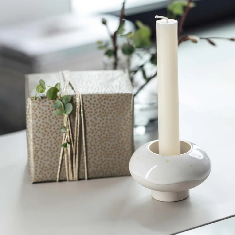 like. by Villeroy & Boch Kerzenhalter Donut Winter Glow ø 9,1 cm 6er Set beige Clearance
