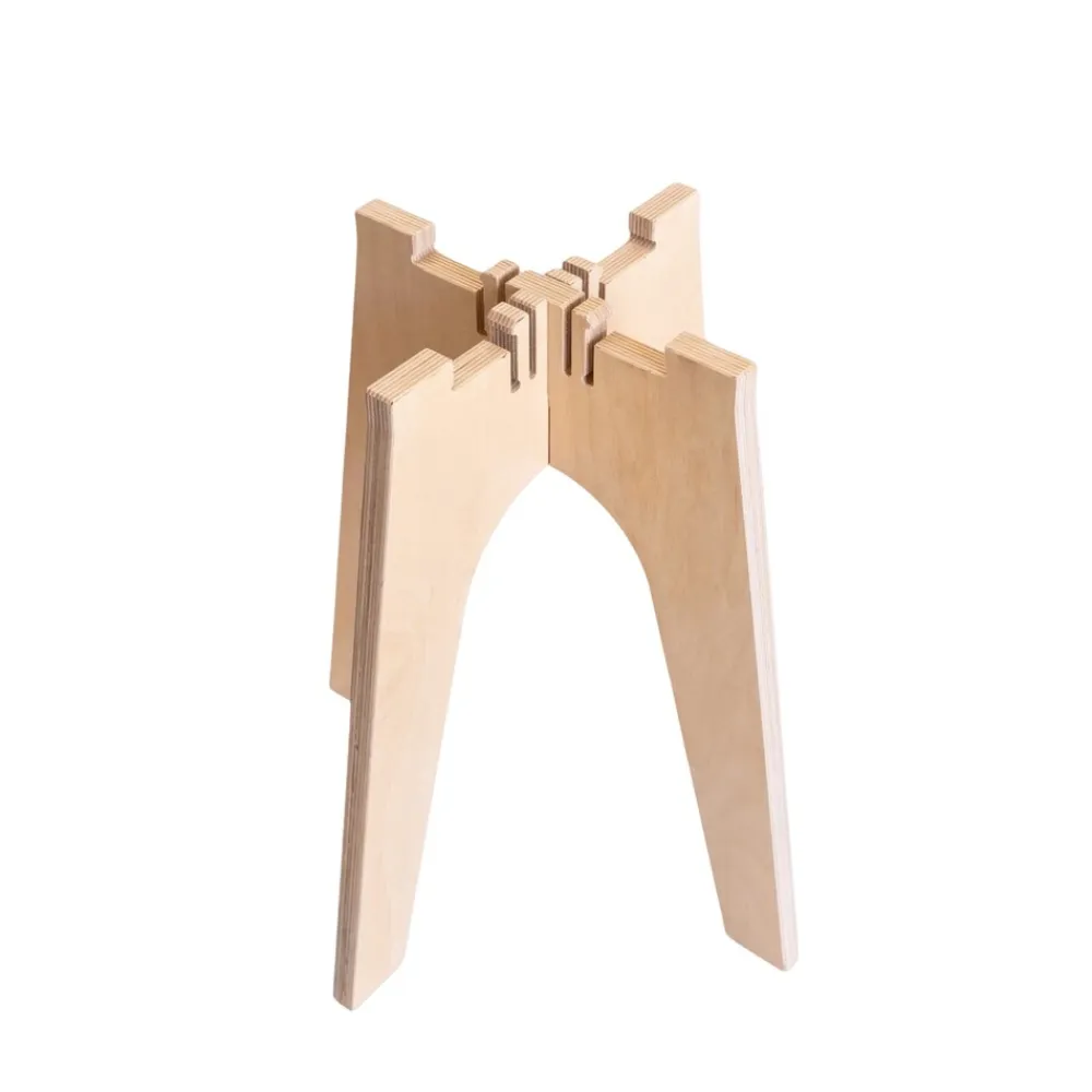 LITUA Runder Hocker - tabi aus Holz ^ BSSD-Defence Best