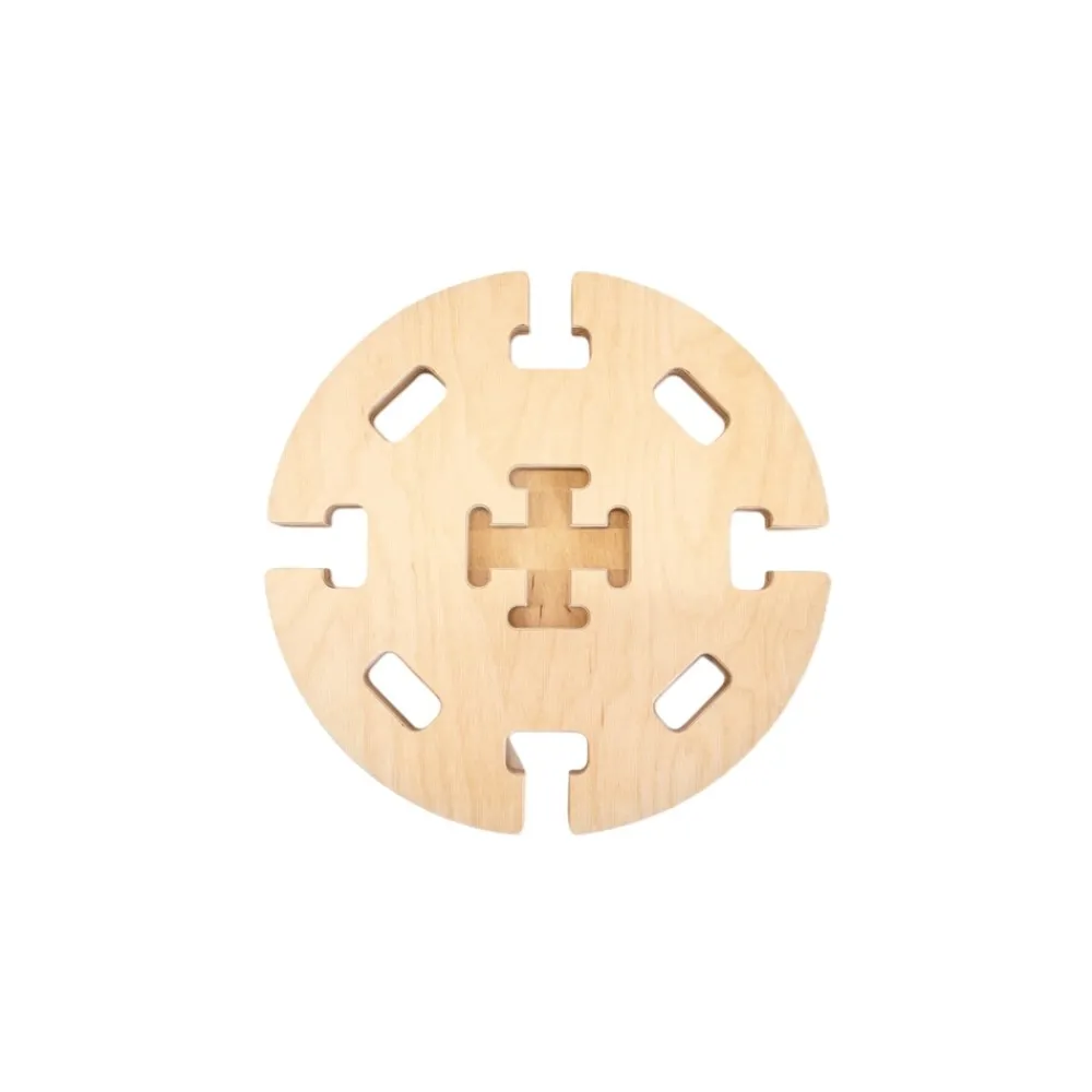 LITUA Runder Hocker - tabi aus Holz ^ BSSD-Defence Best