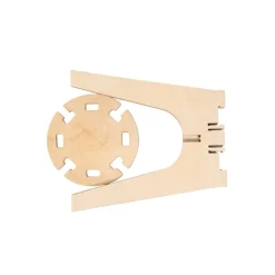 LITUA Runder Hocker - tabi aus Holz ^ BSSD-Defence Best