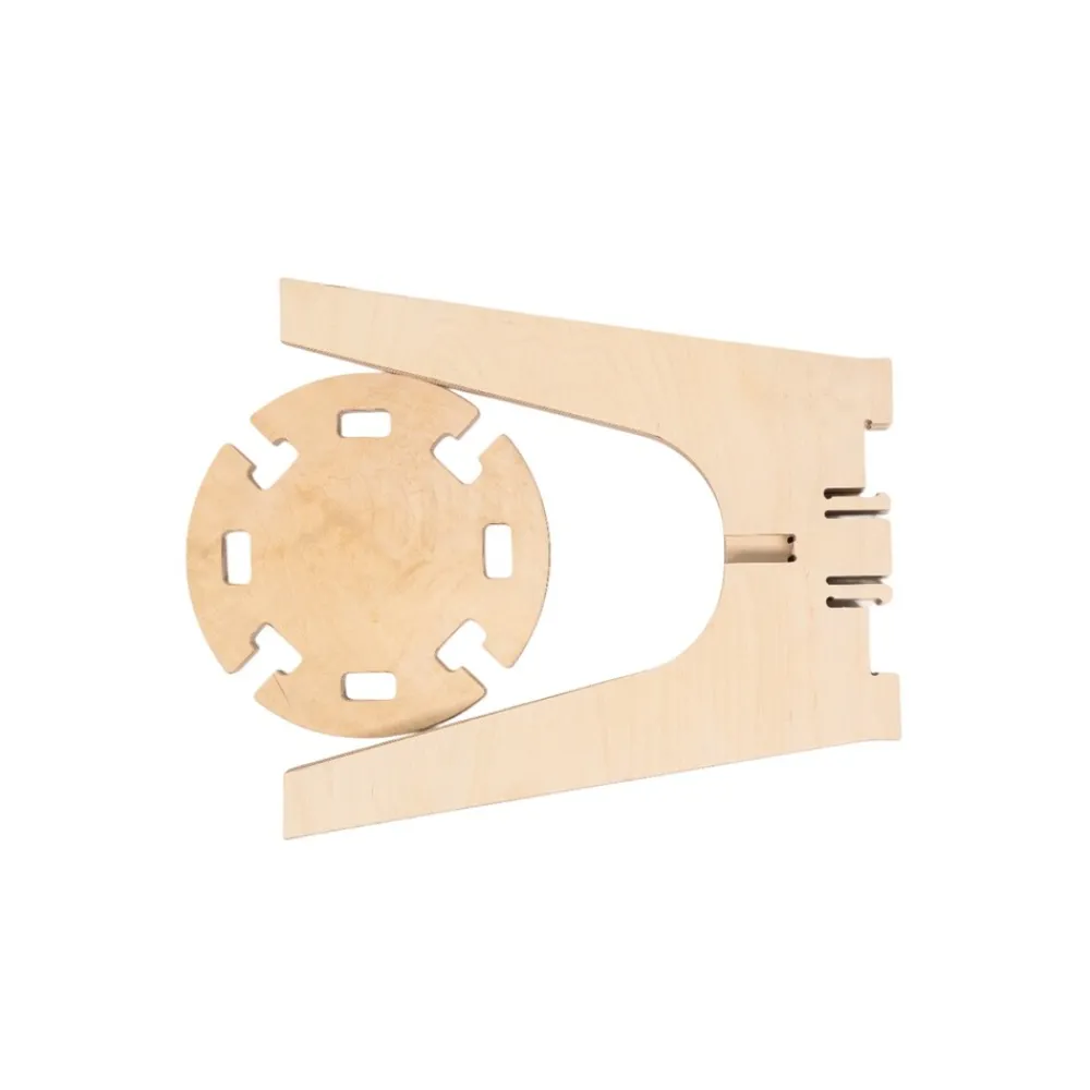 LITUA Runder Hocker - tabi aus Holz ^ BSSD-Defence Best