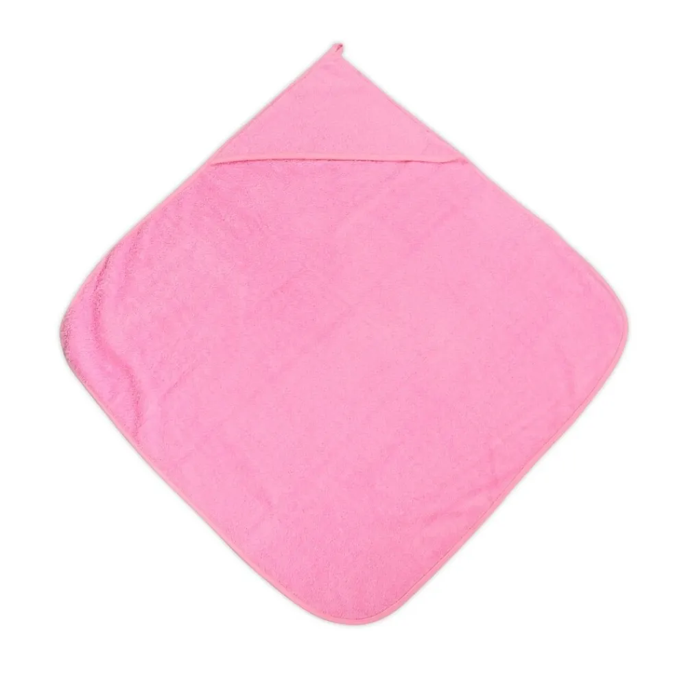 Lorelli Baby-Badehandtuch 80 x 80 cm, Kapuzenhandtuch, Badetuch, ab Geburt rosa lila Discount