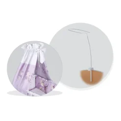 Lorelli Babybett Himmelstange 17 x 4 x 167 cm, Himmel-Halterung, universal weiß New