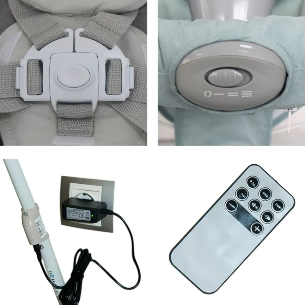 Lorelli Babywippe elektrisch Tango 2 in 1, Fernbedienung, MP3, Timer, Mobile hellgrau rosa pink Online