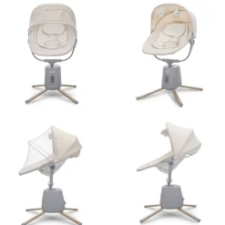 Lorelli Babywippe Storky Musik Bluetooth Fernbedienung Plüschtiere Timer Gurt beige grau Hot