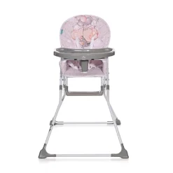 Lorelli Kinderhochstuhl Cookie, Bechervertiefung, abwaschbarer Stoff, klappbar grau New