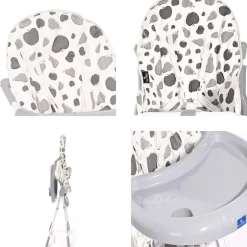 Kinderhochstuhl Marcel, klappbar, Bechervertiefung, abwaschbarer Stoff beige gelb ^ Lorelli Outlet