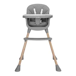Kinderhochstuhl Vanilla 3 in 1 Kinderstuhl, Tablett, Fußstütze, Gurt grau ^ Lorelli Hot