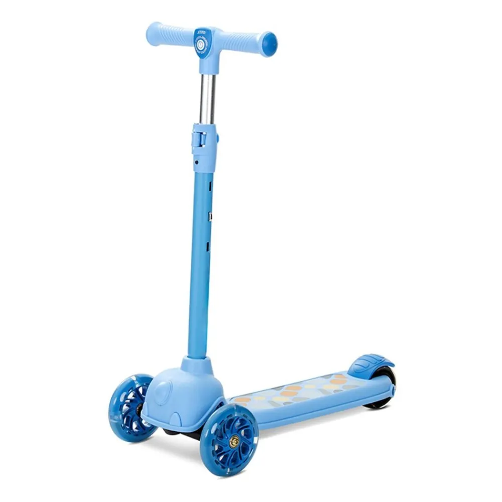 Kinderroller Jetster PU-Rollen, ABEC-9 Lenker abnehmbar höhenverstellbar blau ^ Lorelli