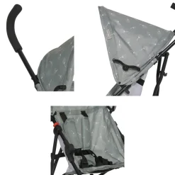 Kinderwagen Buggy Vaya verstellbares Sonnendach, klappbar, Fußstütze gelb ^ Lorelli Sale